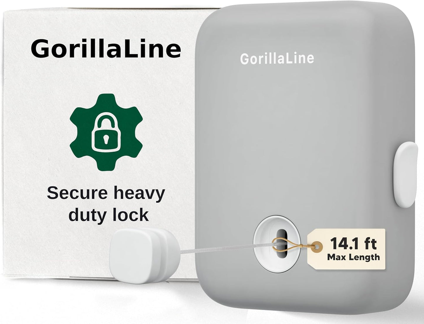 GorillaLine - Retractable Clothesline Indoor Outdoor Clothes Line - Heavy Duty Clothes Drying Laundry Line - Wall Mounted Drying Rack - Air Dry Clothing
