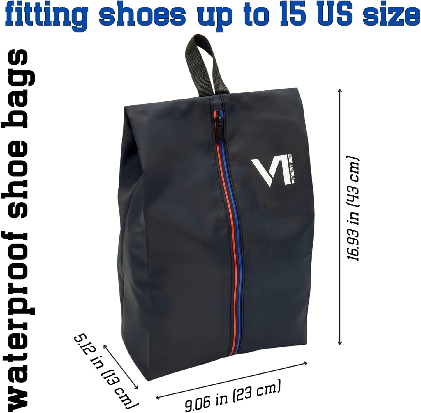 Shoe Bags Waterproof Zipper and Water-repellent Material Dust Smell Proof Versatile Durable Reliable Unisex Large Organizer Sports Travel Work School Storage Packing Lightweight Six-pack Set Gift