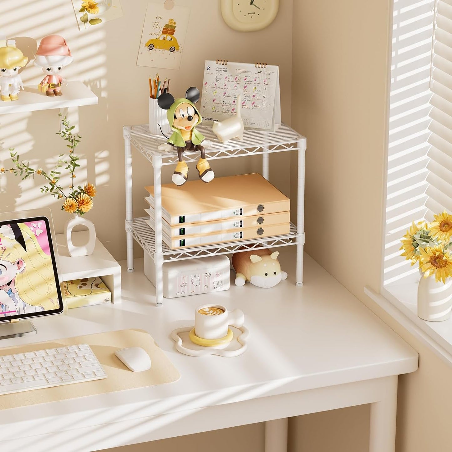 SINGAYE Shelf Closet Wire Shelving：Adjustable Metal Unit for Laundry Room Organization Bathroom Kitchen Home Storage Small Pantry Rack Shelves