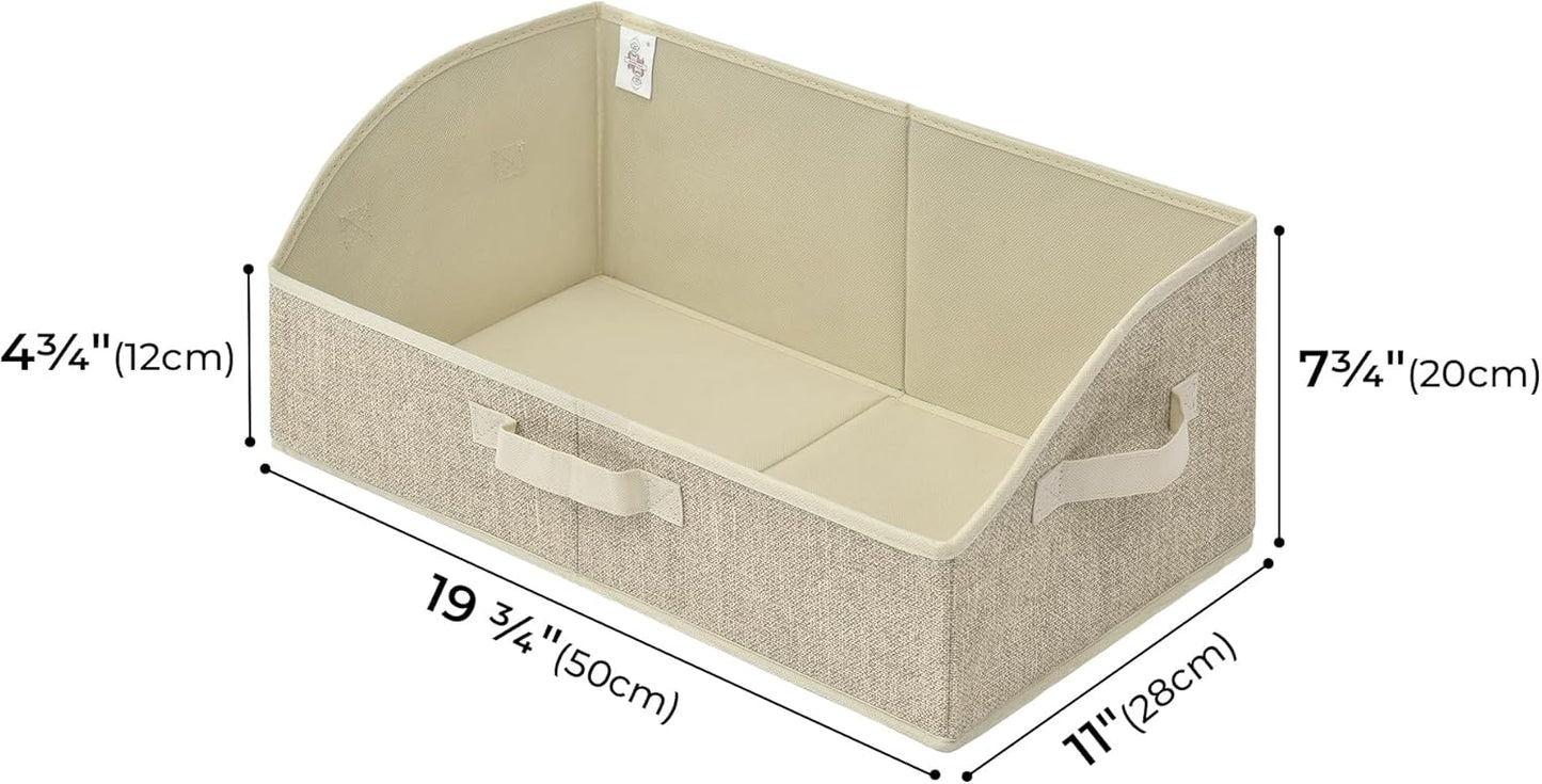 GRANNY SAYS Storage Baskets for Shelves, Closet Organizer Bin and Clothes Storage Bins, Trapezoid Storage Bins, Clothing Bins for Changing Table Wire Shelves, Honey Beige, 3-Pack
