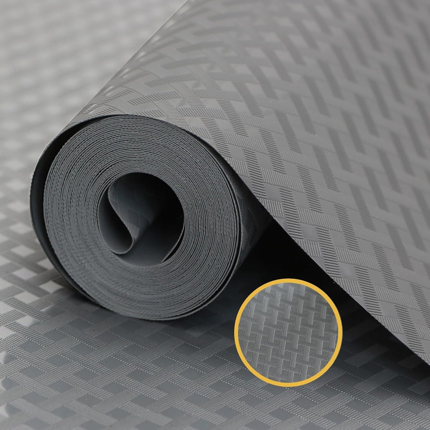 FEXIA Drawer Liners for Kitchen Cabinets, 17.5 Inch x 20 FT(240 Inch) Non Adhesive Cabinet Liner, Refrigerator Liners, Washable Oil-Proof Fridge Pads Shelves Drawer (Gray)
