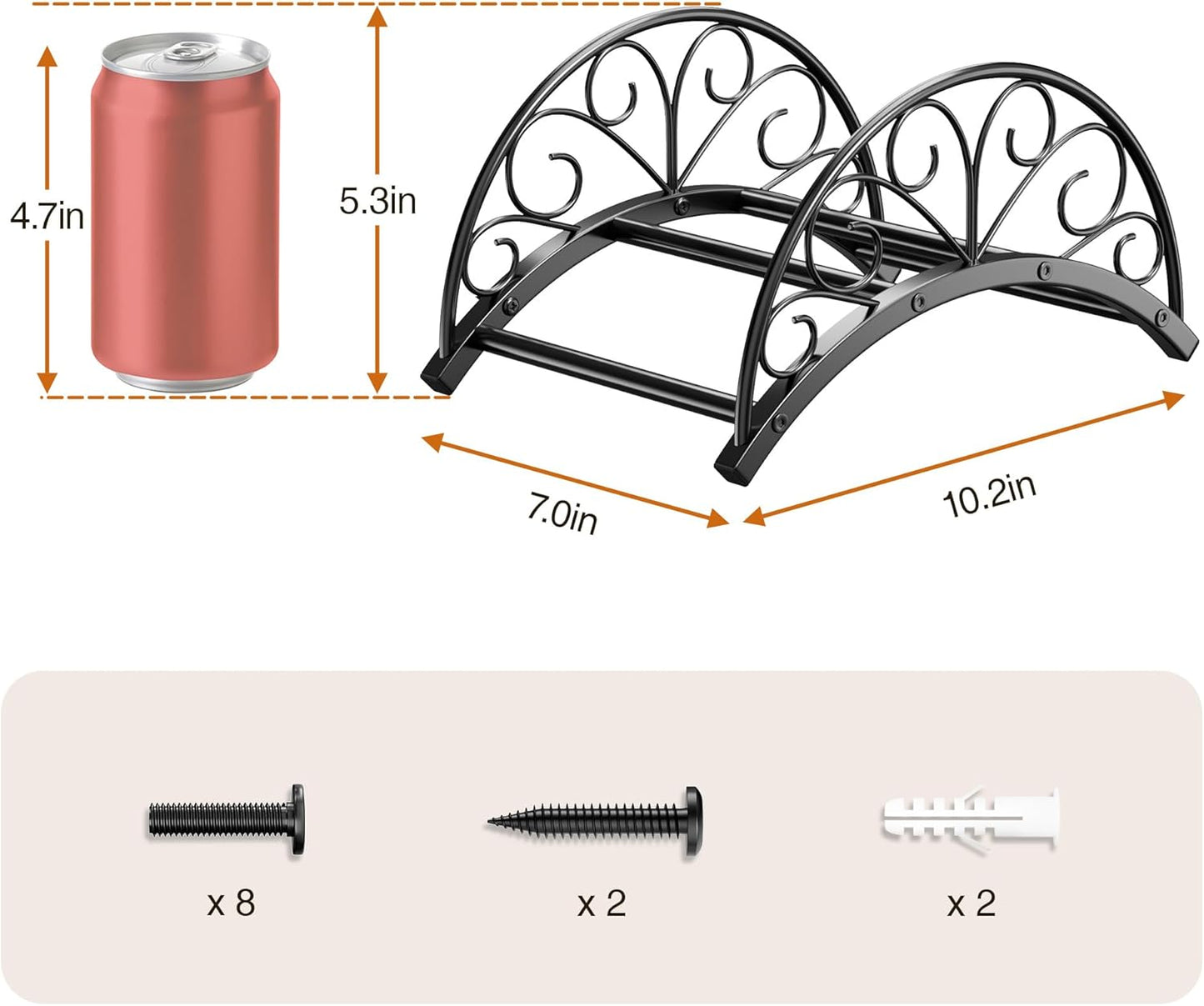 Wall Mounted Hose Holder - Metal Water Hose Holder - Hose Hanger Hose Hook for Water Hose Extension Cords Vacuum Hose.
