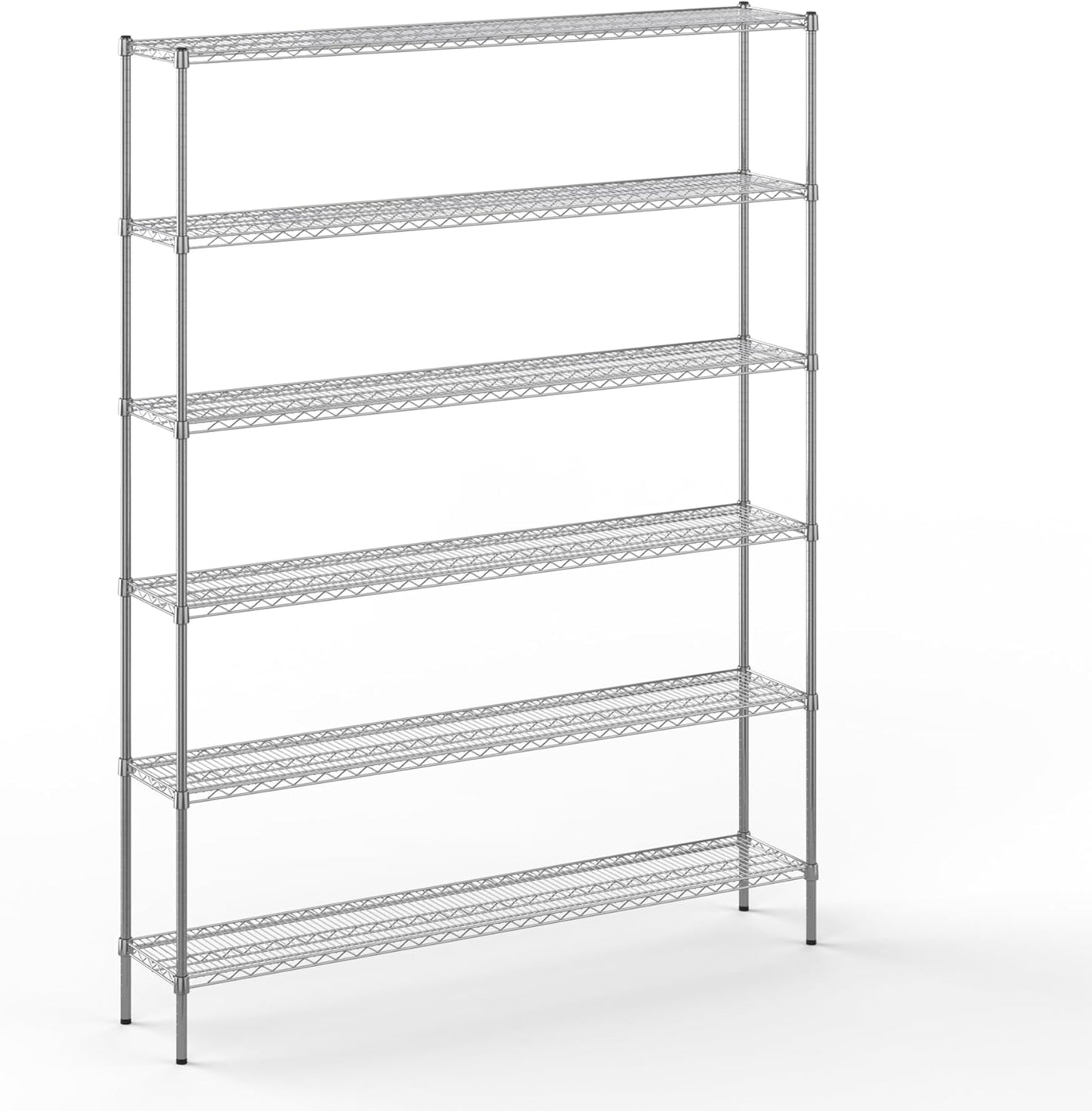 14" Deep x 72" Wide x 96" Height Wire Shelving Kit | 6-Tier | NSF Commercial Storage Rack Unit