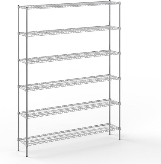 14" Deep x 72" Wide x 96" Height Wire Shelving Kit | 6-Tier | NSF Commercial Storage Rack Unit