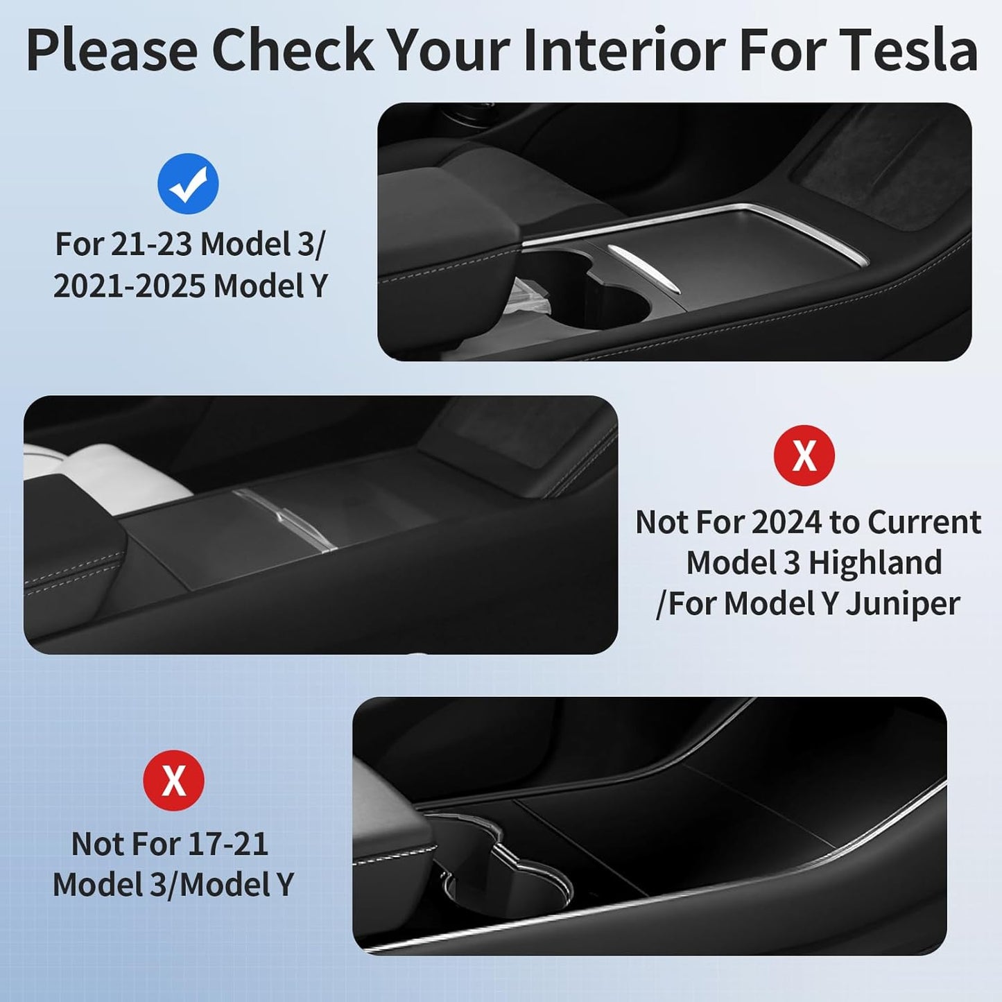 2025 Upgrade Center Console Organizer Tray for Tesla Model Y Accessories 2024-2020/For Tesla Model 3 Accessories 2023-2021 [Slide Smoothly/US Patent] Cup Holder Pink