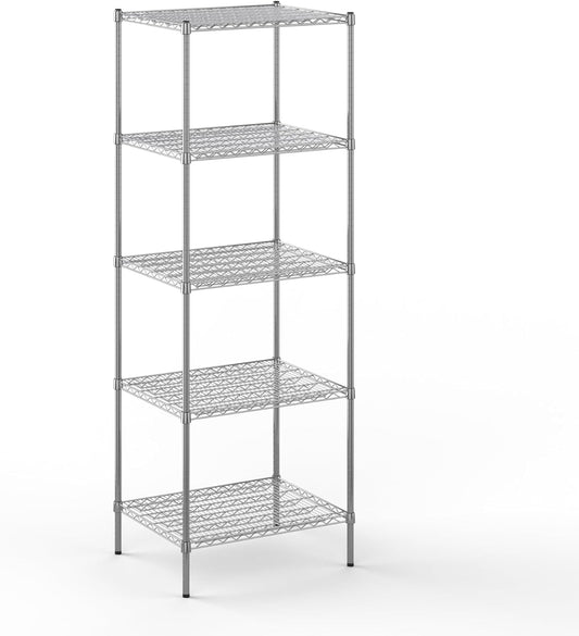24" Deep x 30" Wide x 86" Height Wire Shelving Kit | 5-Tier | NSF Commercial Storage Rack Unit