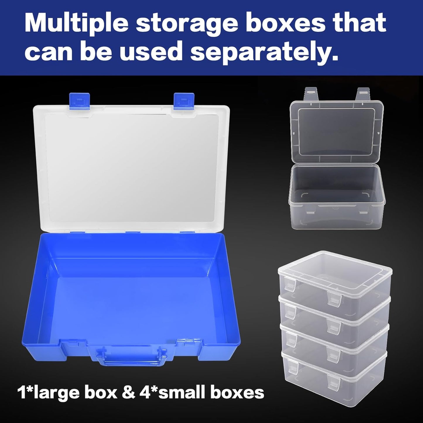 ALCYON 1600+ Baseball Card Storage Box, Sports Cards Holder Organizer Hard Plastic Display Case Compatible with Baseball/Football/for MTG/for PM for Collector (blue)