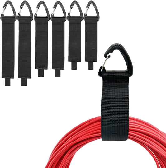 Extension Cord Holder Organizer,6 Pack (10-13-16) inch Heavy Duty Storage Cable Straps with Triangle Clips Hook and Loop for Men Workshop and Cord Organization and Garage Storage