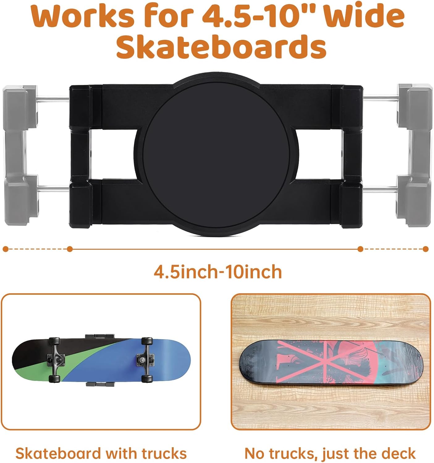 360° Rotating Skateboard Deck Wall Mount