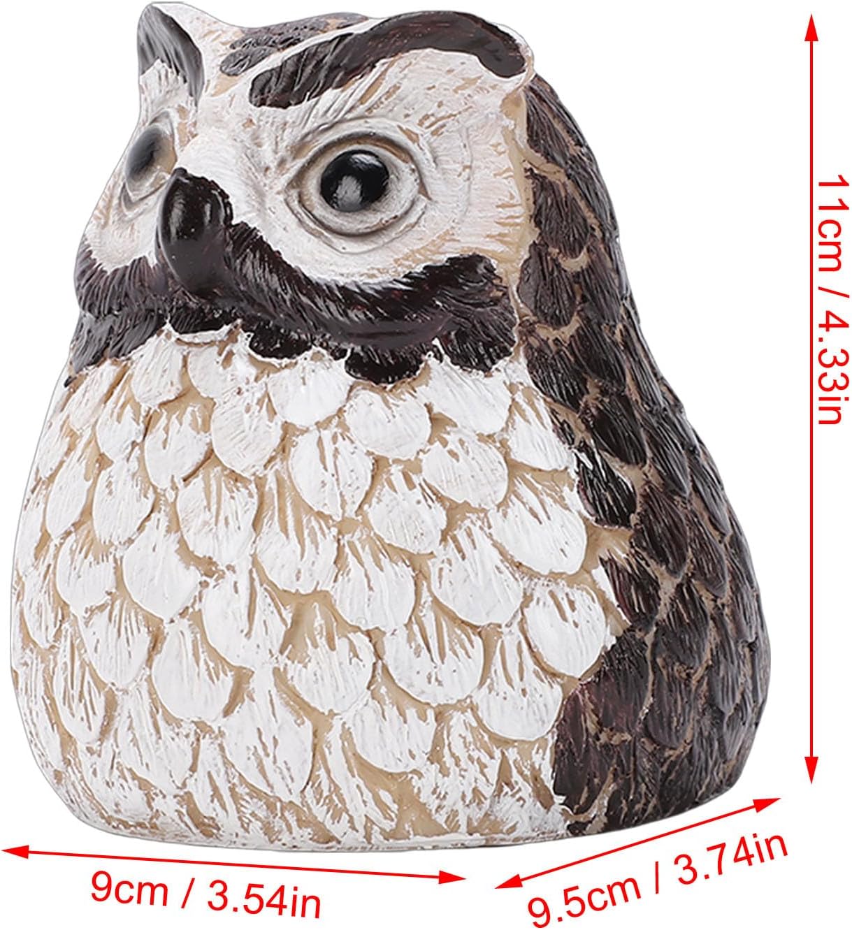 Faux Owl House Decorative Spare Key Hider, Key Hider Resin Weather Water Proof Things Hiding Holder Safe Storage Box Aesthetic Owl Lawn Ornament for Indoor Garden Yard Patio