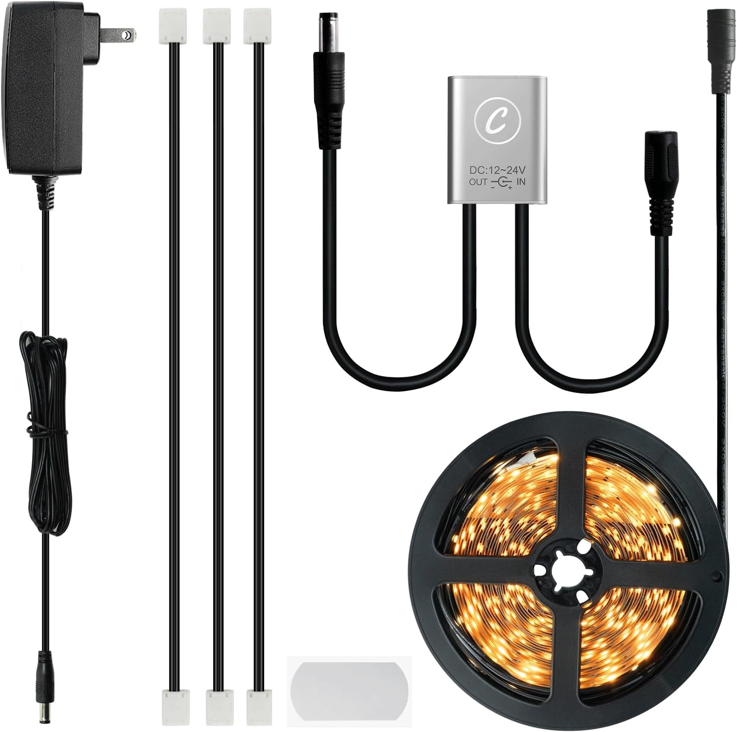 SENSKY Cabinet Lighting Kit Flexible LED Strip Lights Kit with Cabinet Sensor Switch for Gun Safe Cabinet Closet Pantry Wardrobe Lighting (6M)