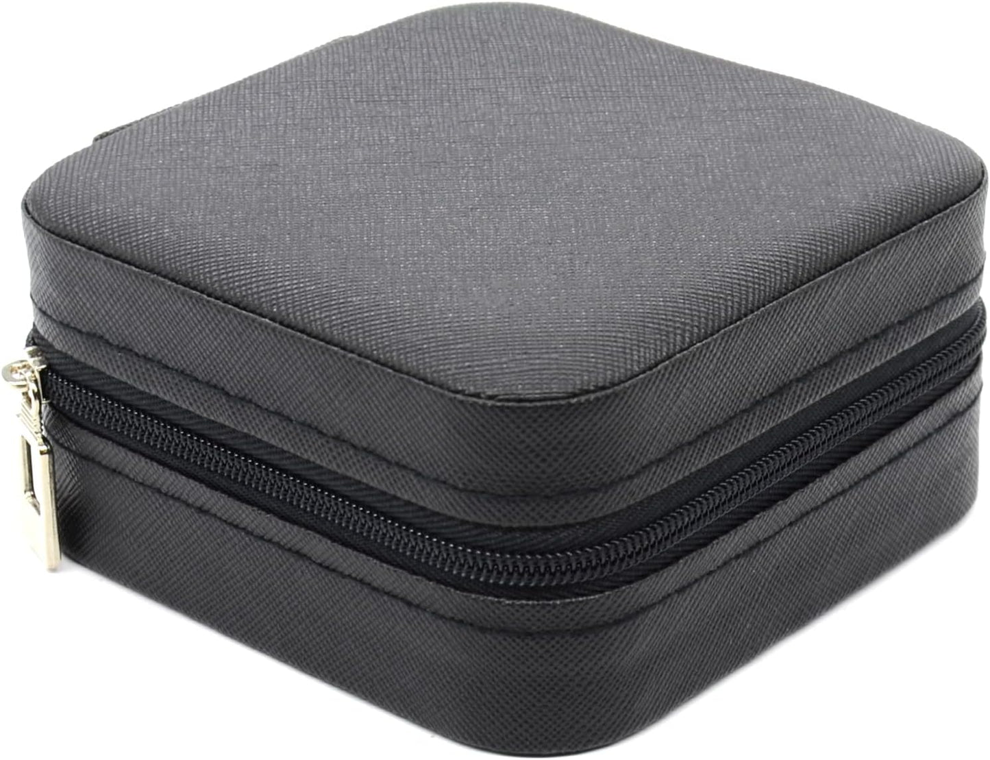 KEINE MARKE Small Jewelry Box, Travel Portable Jewelry Case for Ring, Pendant, Earring, Necklace, Bracelet Organizer Storage Holder Boxes (black*8).