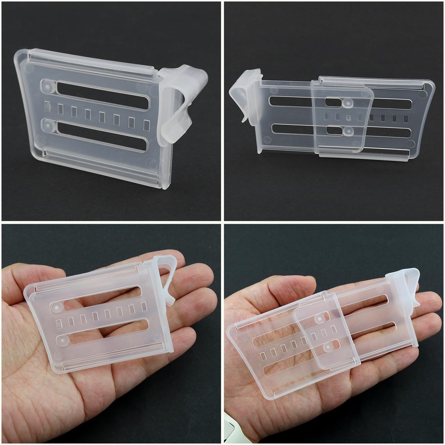 12PCS Adjustable Fridge Side Door Divider Kitchen Fridge Shelves Polypropylene Sorting Divider for Sorting Drawer and Storage Box