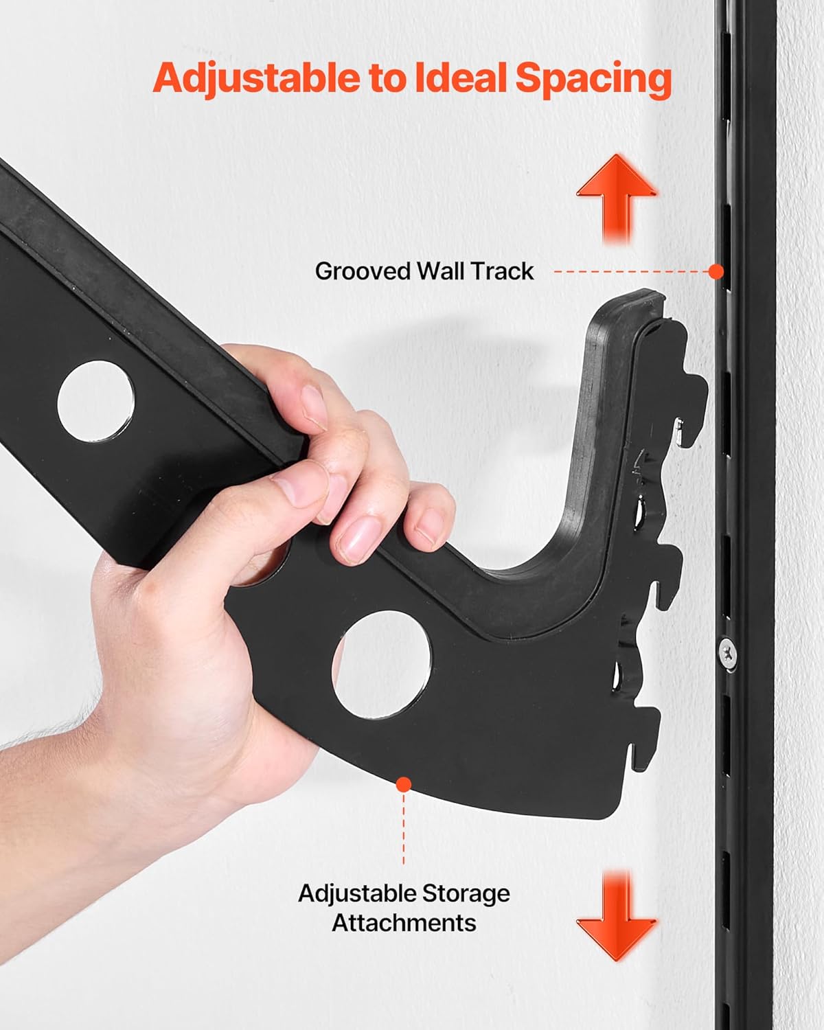 VEVOR Surfboard Wall Mount, 4 Tiers Horizontal Surfboard Rack for Storage and Display, Adjustable Height Metal Board Stand Organizer, Surf Board Holder for Snowboards, Kiteboards, Shortboard, Skis