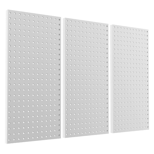 Pegboard Smith Metal Pegboard Panels 12" x 24", 3 Pack Grey Wall Mounted Tool Organizer Boards, Heavy Duty Tool Storage Peg Board for Garage, Workbench, Office, Fits 1/4" Peg Hooks