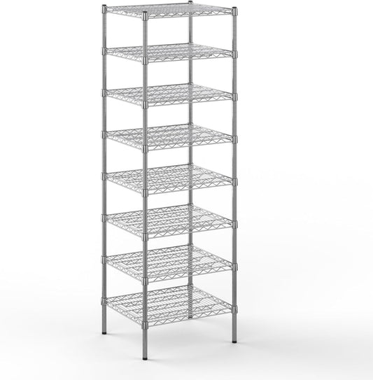 21" Deep x 24" Wide x 74" Height Wire Shelving Kit | 8-Tier | NSF Commercial Storage Rack Unit