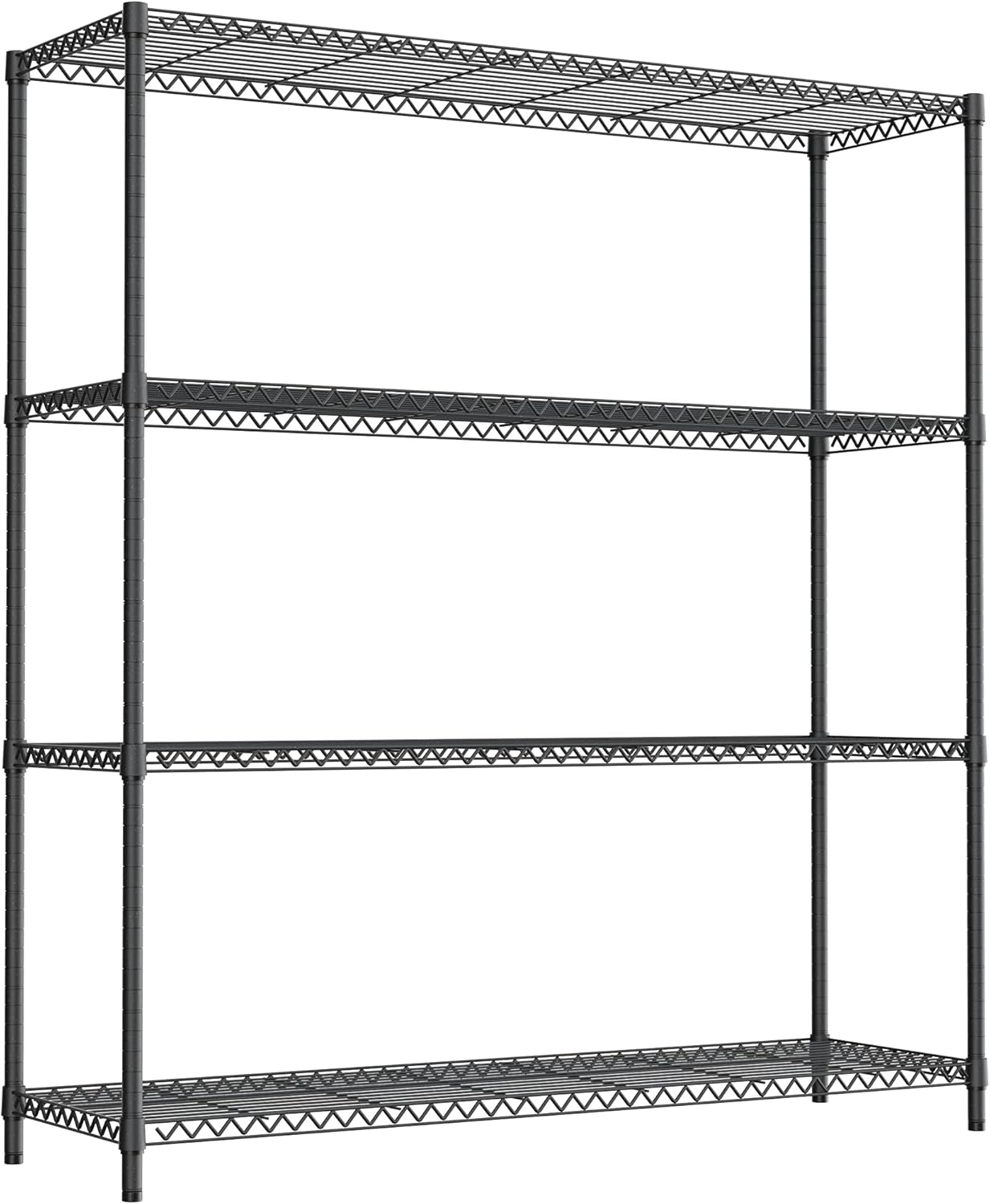 Stand Shelf Wire Rust-Proof Outdoor Storage Shelving 4-Tier Utility Shelving Unit for Garden Home,Kitchen,Office Dark Grey 17.7" D x 47.3" W x 59.4" H