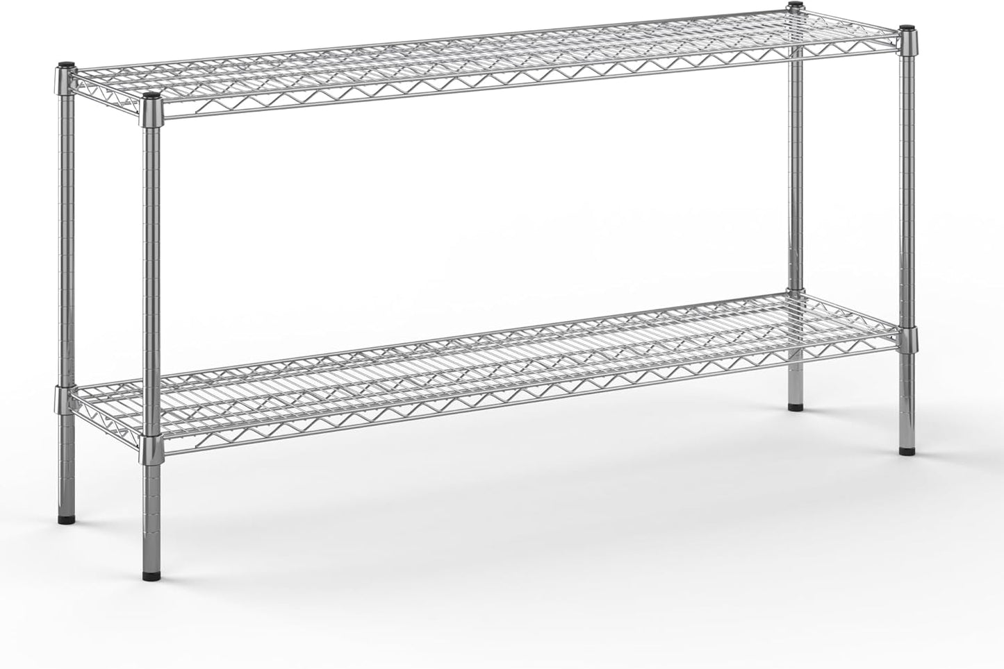 14" Deep x 54" Wide x 27" Height Wire Shelving Kit | 2-Tier | NSF Commercial Storage Rack Unit