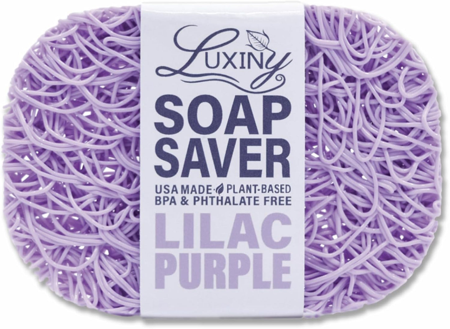 Soap Savers for Bar Soap, American Made by Luxiny, Lifts Soap in Soap Dishes & Shower Soap Holders -Handmade Soap Lasts Longer -Made from Plant Materials (Lavender Lilac Purple)