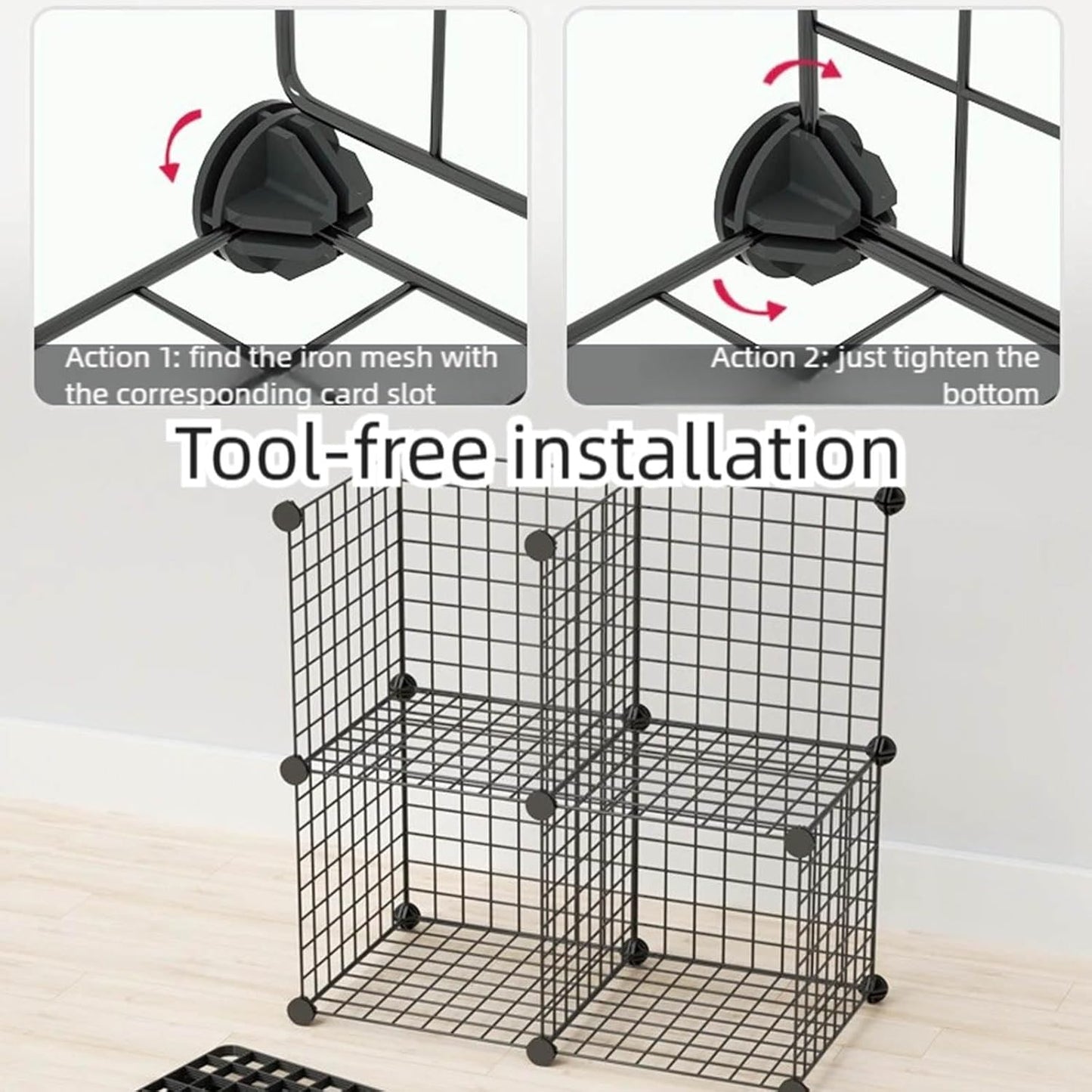 Stackable Safety Helmet Storage Boxes, Large Adjustable Hard Hat Placement Organizer Rack,with Wheels,for Construction Site/Garage/Workshop/Factory Helmet Display Shelf (Black, 8 Grids-2 * 4)