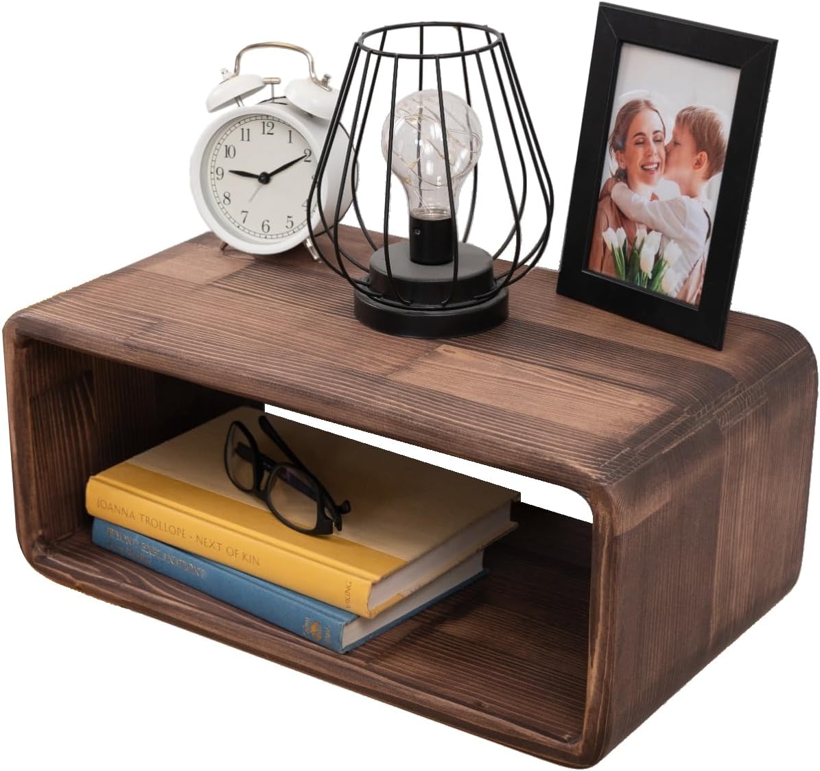 Floating Nightstand Wooden, Bedside Table, Nightstand Shelf, Handmade, Wall Mounted Bedside Shelf, Minimalist and Unique Style (London)