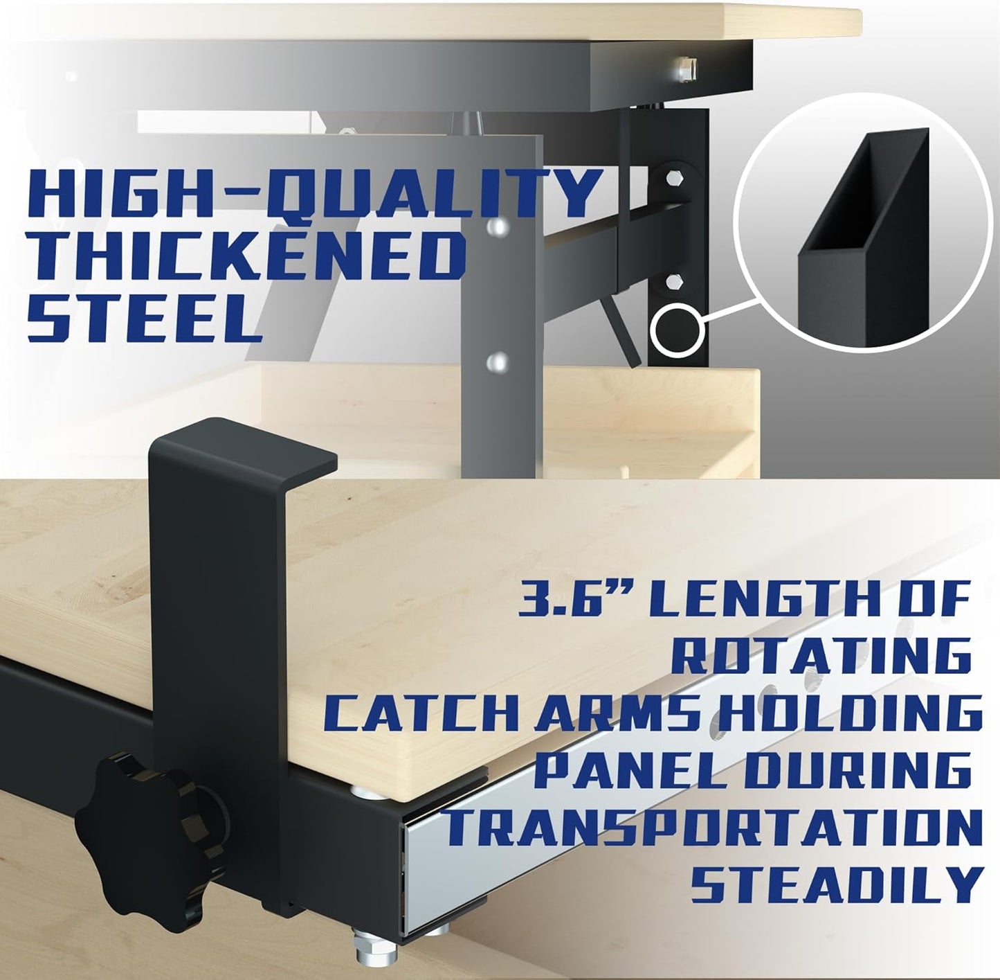 Panel Handler Cart and Shop Stand, Tilting Panel Cart with Rolling Casters, Tilting Panel Mover Mobile Workbench, Drywall Cart for Woodworking, Lumber Furniture Workshop, Warehouses, Garage