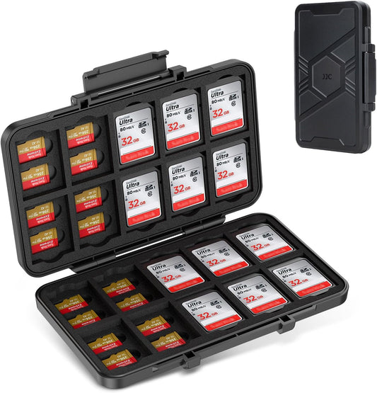 [Large Capacity] 60 Slots Memory Card Case for 20 SD and 40 TF Cards, Compact Size & Portable SD SDHC SDXC TF Micro SD Card Holder Organizer Storage Box, Anti-Shock Anti-Dust