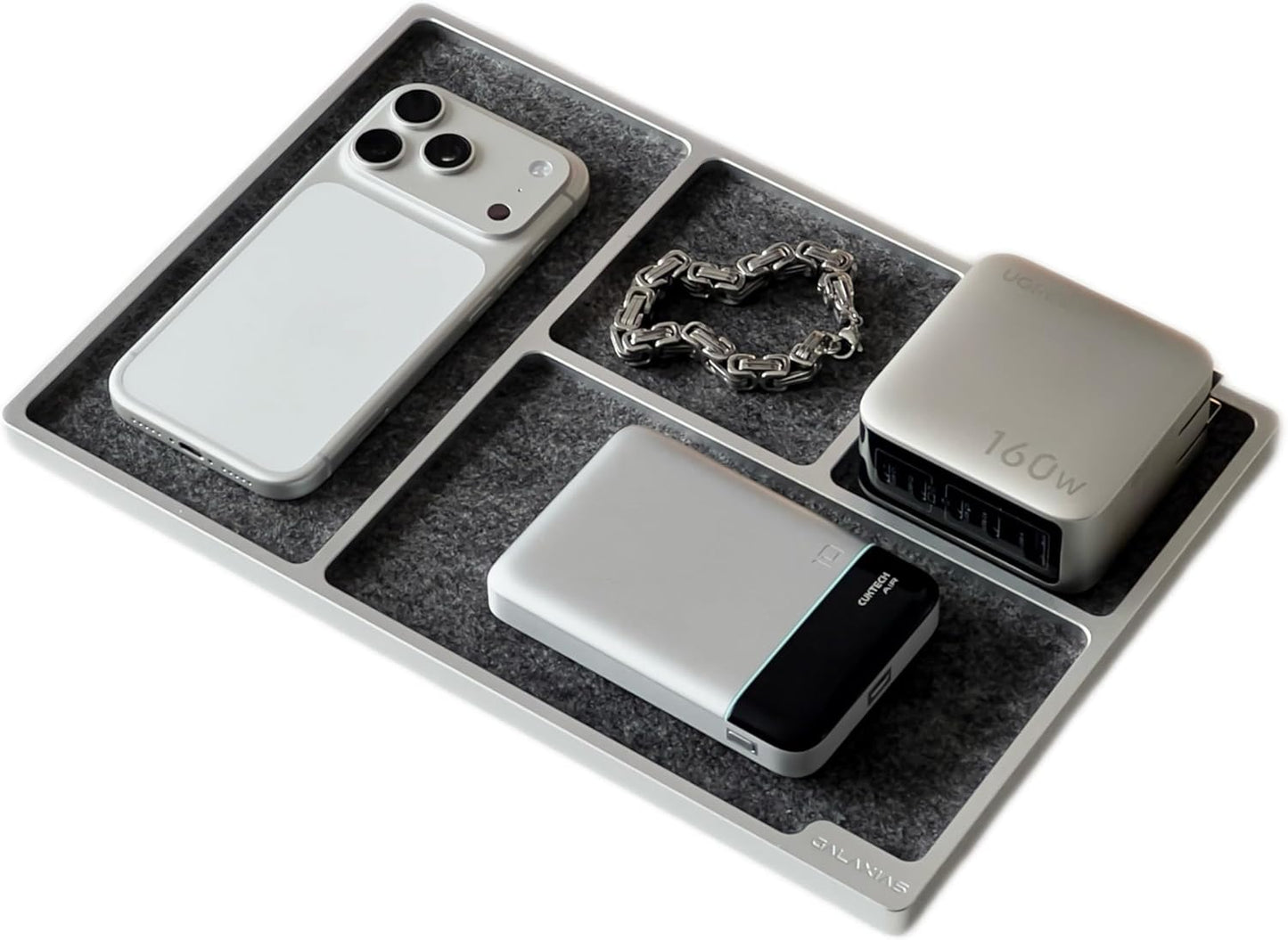 Galaxias Desktop Drawer Storage Tray, Men's Storage Box, Made of Aluminum, a Beautiful Office Desk Accessory Suitable for Both Office and Home use.