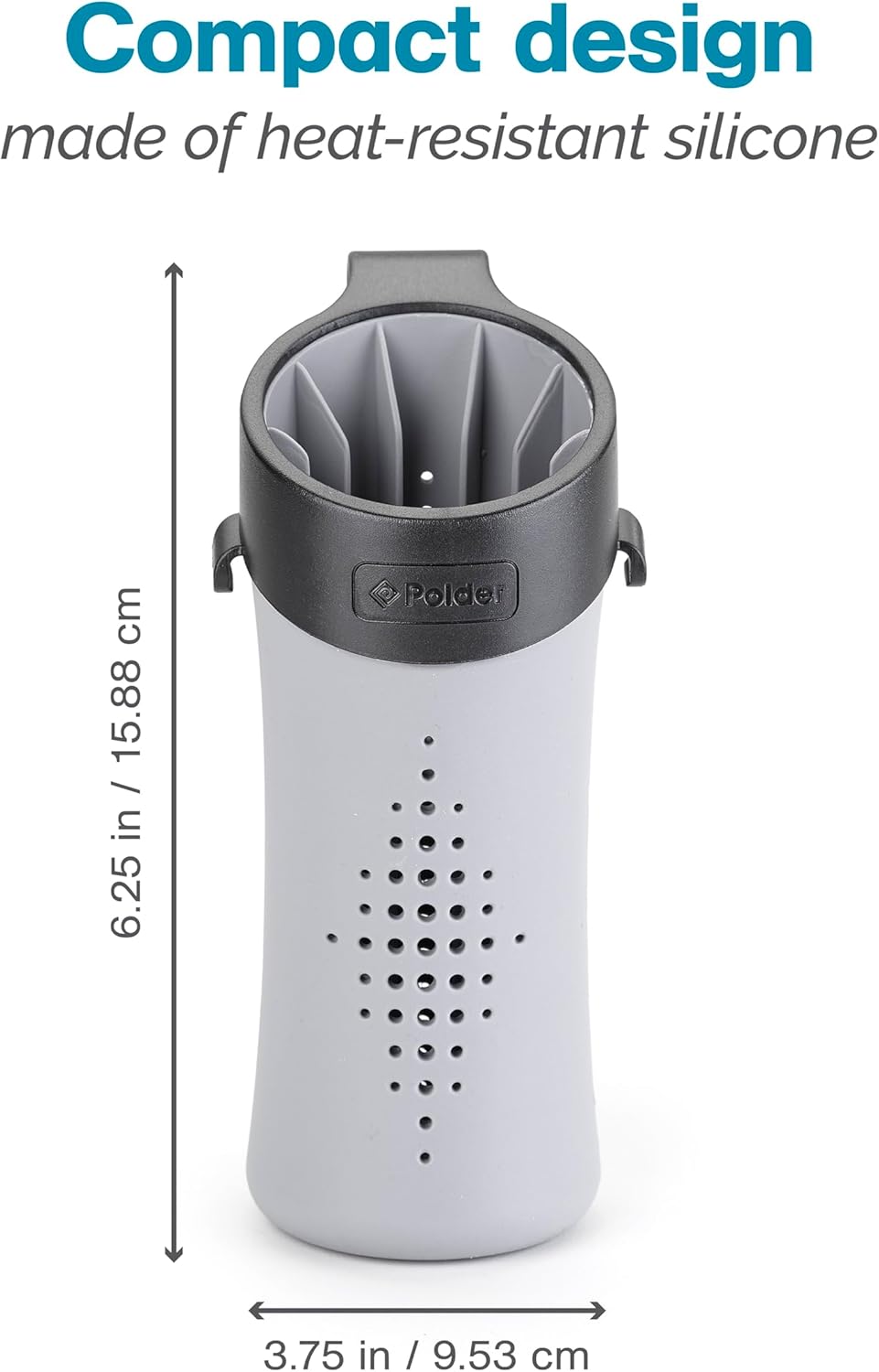 Polder BTH-7030-94 Hot Sleeve Hair Styling Tool Storage Caddy, for use with Curling Irons up to 2", Flat Irons up to 1.5"