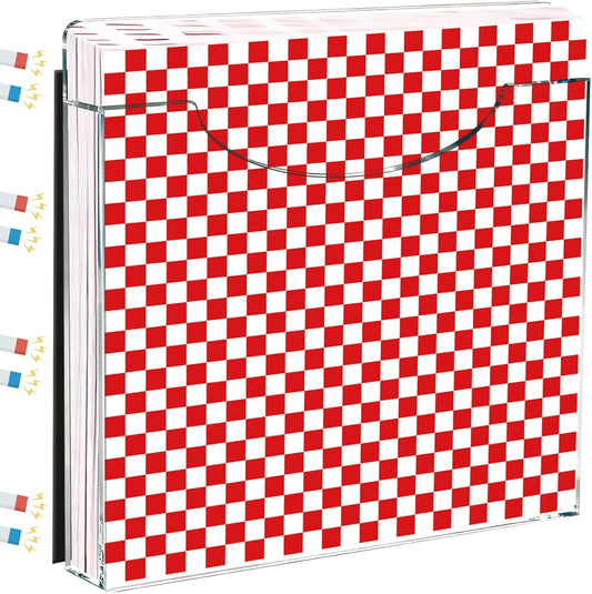 Magnetic Parchment Paper Holder – Clear Acrylic Wax & Deli Paper Organizer for Cabinet Door, Parchment Paper Storage for Kitchen & Bakery (Fits 12x12 in Sheets)