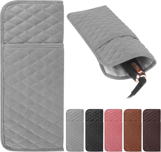 Heat Resistant Hair Tools Organizer Bag Portable Travel Storage Cover Pouch for Hair Straighteners, Curling Irons, Flat Irons and Hot Styling Tools(13.8" x 5.5")