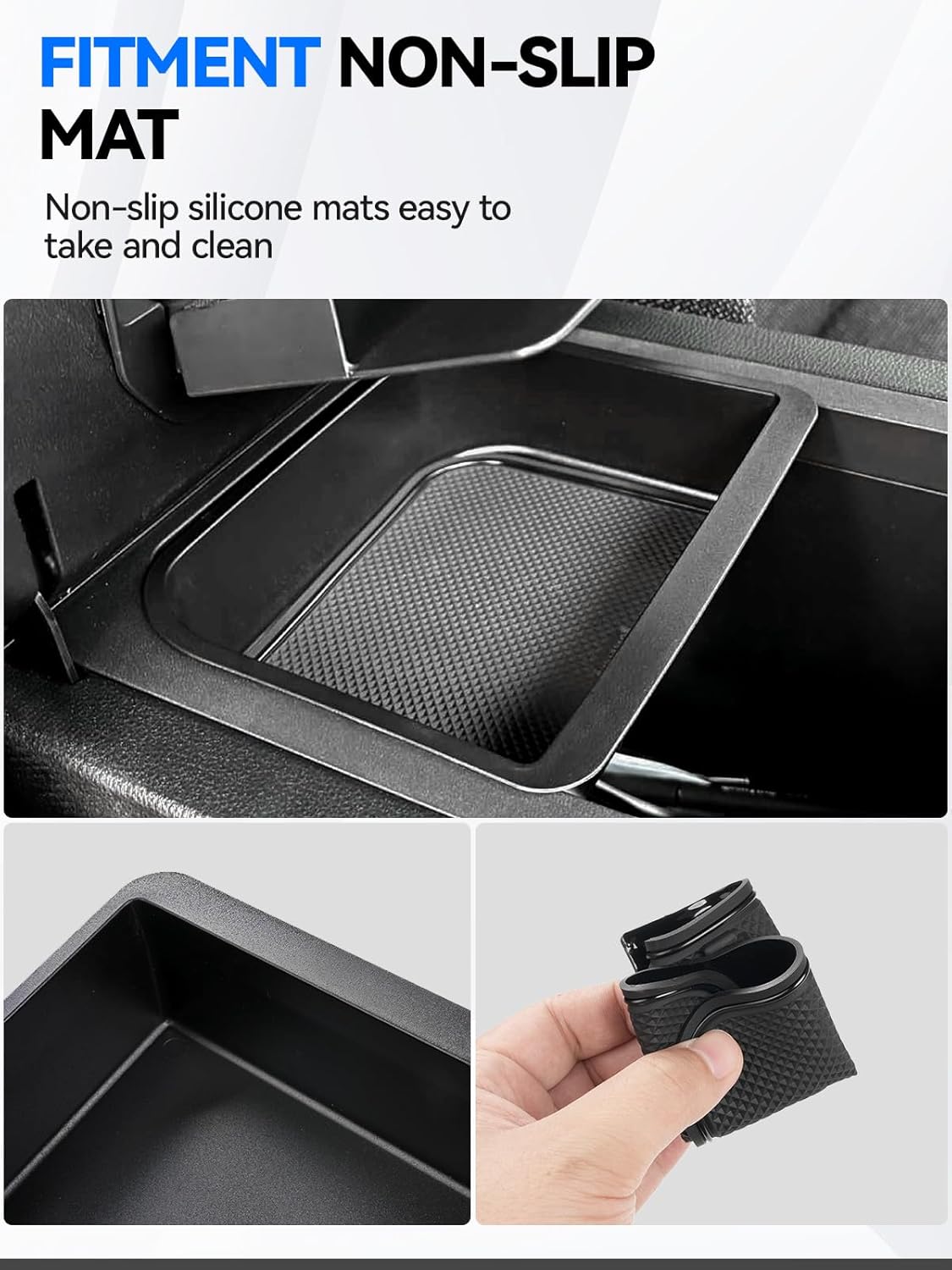 ELECFRESH 4PCS Center Console Organizer Tray for 2024 2025 Toyota Land Cruiser 250 Accessories, Armrest Storage Box Armrest Hidden Storage Box Cup Holder