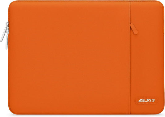 MOSISO Laptop Case 14 inch, 14 inch Laptop Sleeve Compatible with HP Lenovo Dell ASUS Acer, HP Stream, Dell Latitude, Lenovo IdeaPad, Polyester Vertical Computer Sleeve Bag with Pocket, Orange
