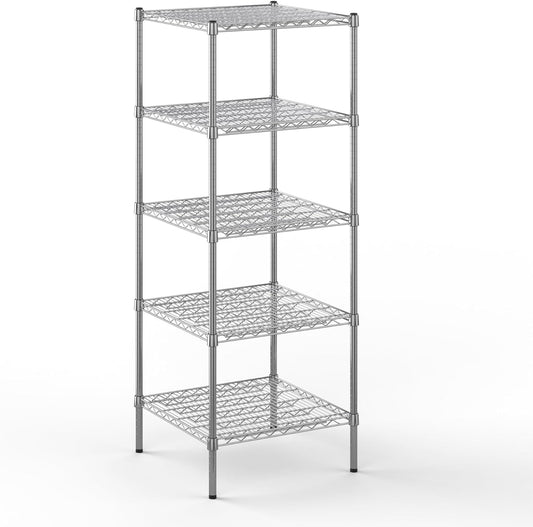 24" Deep x 24" Wide x 64" Height Wire Shelving Kit | 5-Tier | NSF Commercial Storage Rack Unit