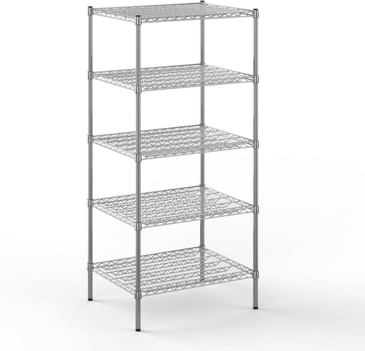 24" Deep x 30" Wide x 64" Height Wire Shelving Kit | 5-Tier | NSF Commercial Storage Rack Unit