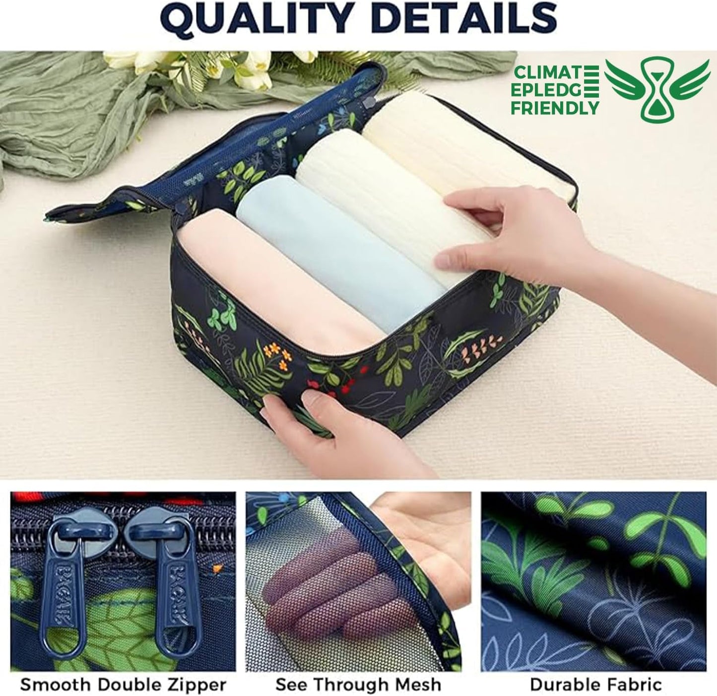 BAGAIL 9 Set Packing Cubes Luggage Packing Organizers for Travel Accessories