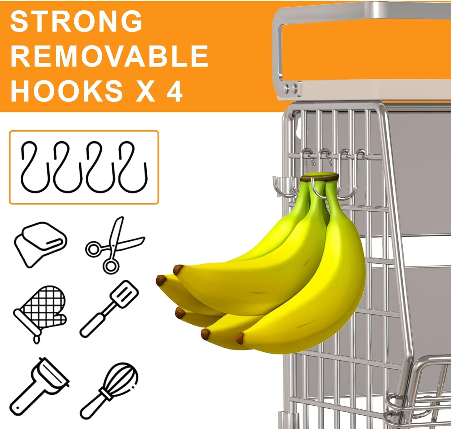 Magnetic Shelf for Fridge,Onion and Potato Spice Snacks Fruit and Vegetable Storage and Organizer,Hanging Wire Basket for Pantry,Kitchen Counter,RV and Laundry