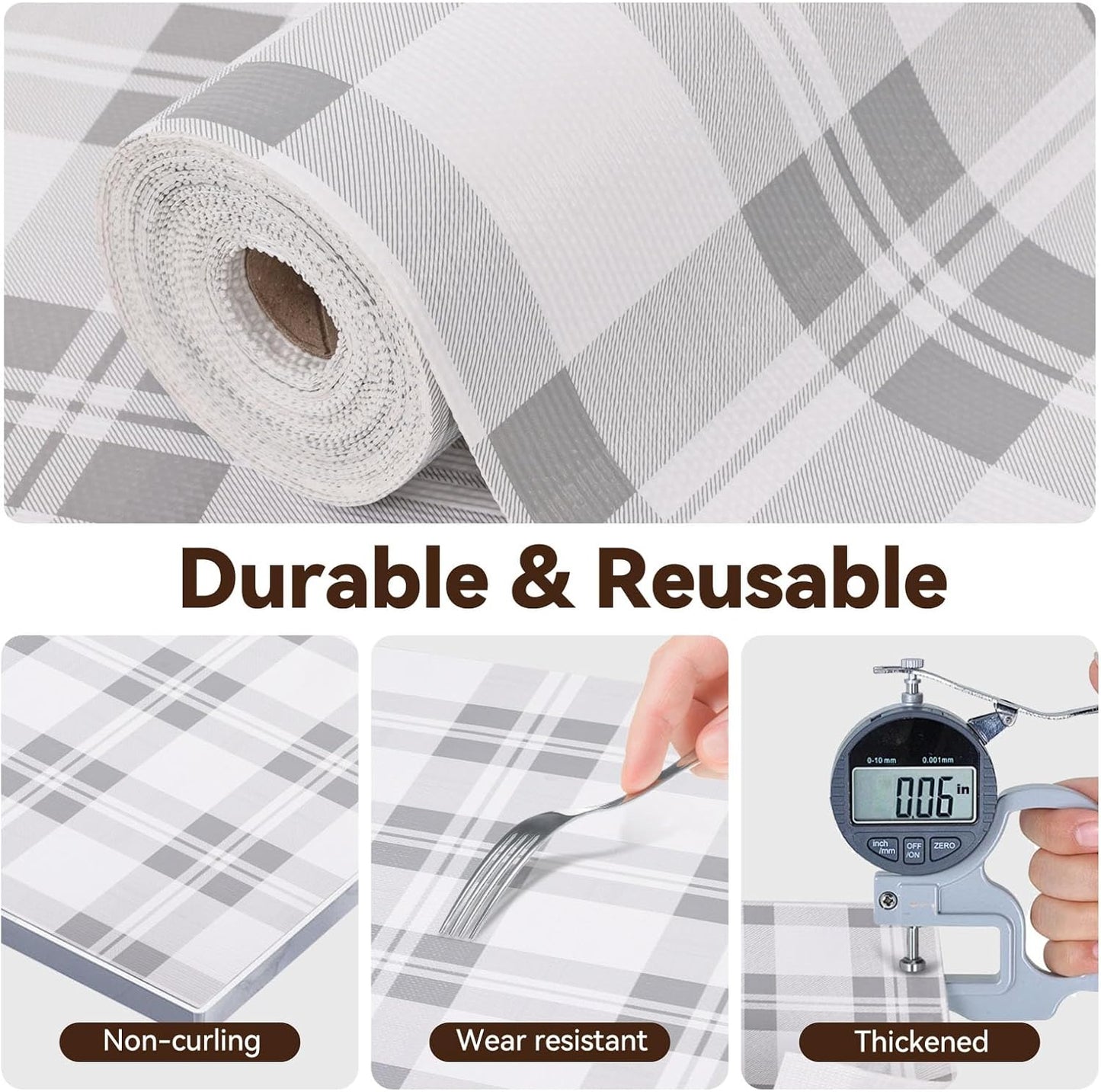 Drawer Shelf Liner for Kitchen Cabinets, Non Adhesive Slip Resistant Shelf Paper Easy to Clean, Strong Grip Thickened Waterproof Washable Mats for Pantry Shelves Cupboard Dresser(Grey, 24 in x 10 FT)