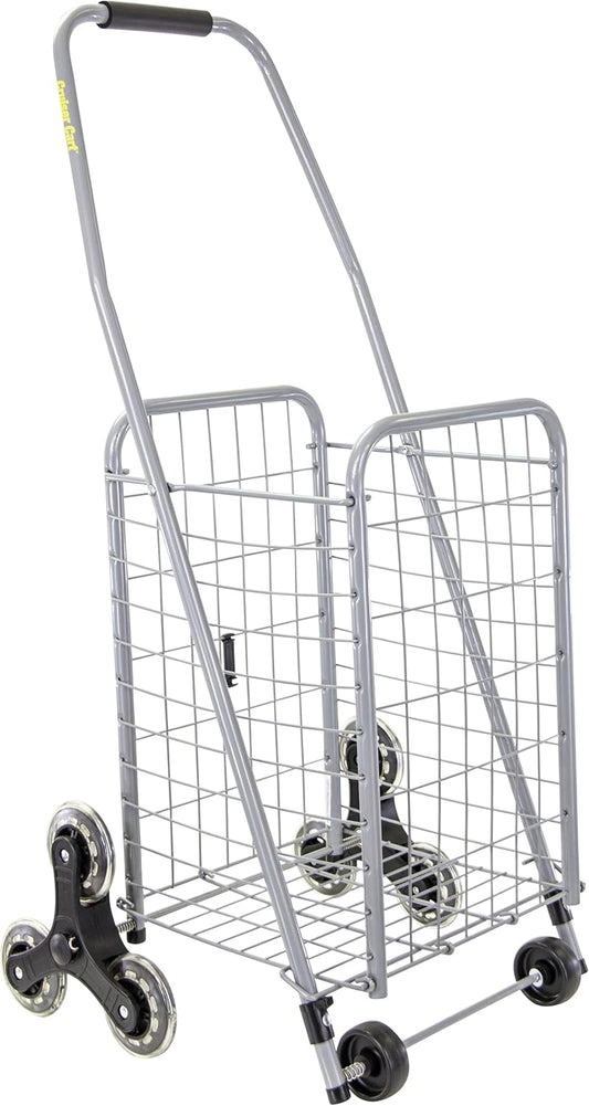 dbest Products Stair Climber Cruiser Cart Sport, Foldable Grocery Cart on Wheels,Multi-Use Collapsible Folding Laundry Basket with Wheels