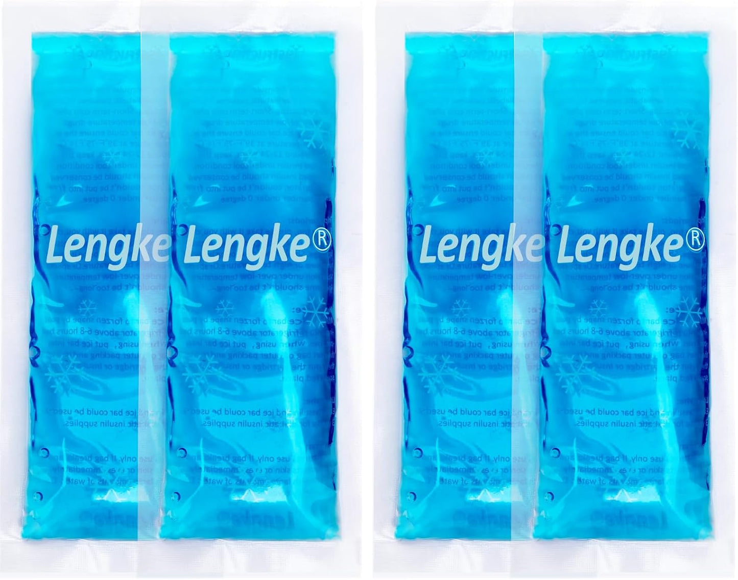 4 Pack Ice Pack for Insulin Cooler Travel Case - TSA Approved Ice Packs for Diabetic Travel Case and Travel Medicine Organizer,Small Gel Ice Pack for Refrigerated Medicine Travel Case by Leng Ke