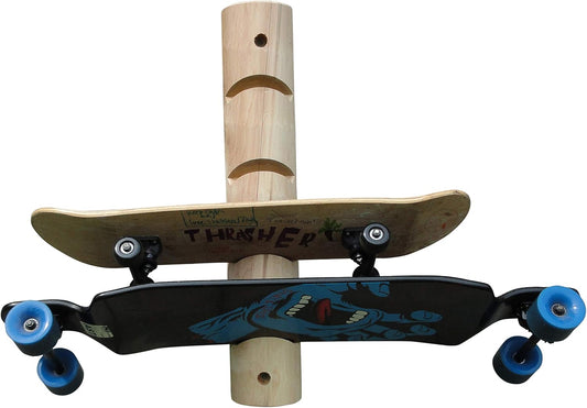 4-Place Longboards/Skateboard Log Rack, Vertical Snowboard Wall Mount, Indoor Longboard Skateboard Equipment Rack, Wakeboard Storage Racks, Longboard Holder Wall Mount for Garage