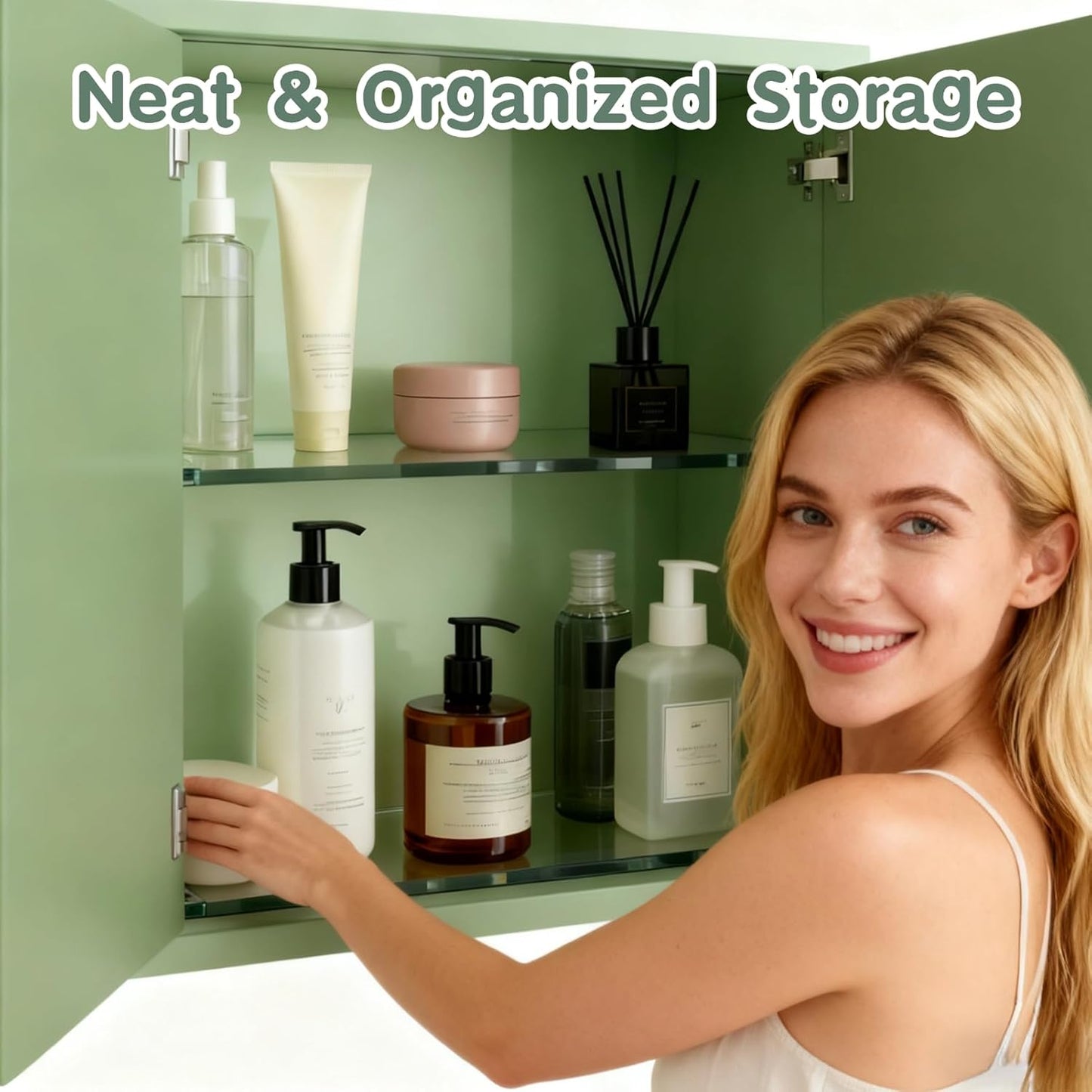 4 Pcs Acrylic Medicine Cabinet Replacement Shelves, 13'' Medicine Shelves Thickened for Living Room Bathroom Kitchen Wall Mounted Cabinets