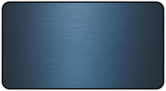 Brushed Metal Texture Desk Mat - Extended Mouse Pad & Desk Pad, Neoprene Surface, Non-Slip Rubber Base, Stitched Edges, Desk Protector for Keyboard & Mouse, Sizes 12x18/12x22/16x32 (Blue, 12x22)