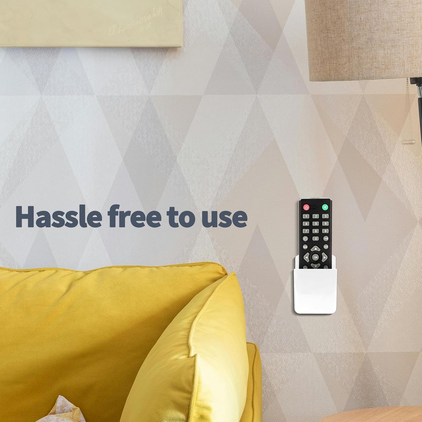 6 PCS Remote Control Holders Wall Mount, Self Adhesive TV Air Conditioner Remote Control Holder, Wall Mount Storage Box Organizer Wall Pen Holder Storage for Home Office School (White)