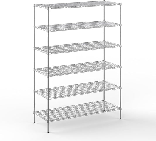 24" Deep x 60" Wide x 86" Height Wire Shelving Kit | 6-Tier | NSF Commercial Storage Rack Unit