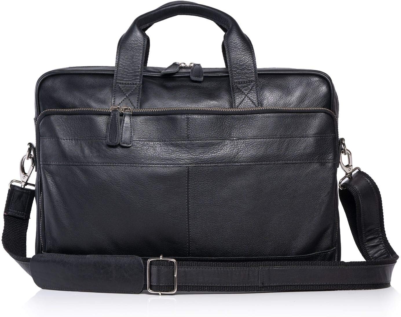 KomalC 16 Inch Leather briefcases Laptop Messenger Bags for Men and Women Best Office Satchel Bag