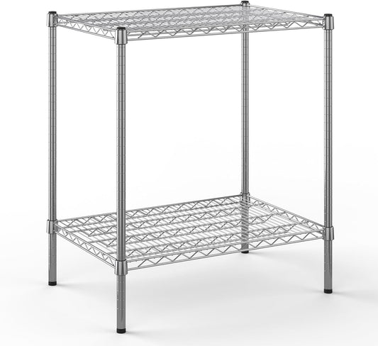 21" Deep x 30" Wide x 34" Height Wire Shelving Kit | 2-Tier | NSF Commercial Storage Rack Unit