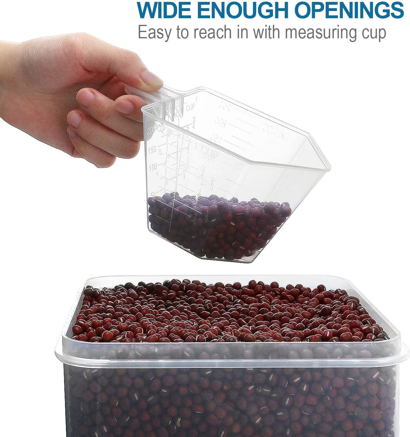 VERONES Large Tall Airtight Food Storage Containers, 10 PACK Plastic Airtight Kitchen & Pantry Organization, Ideal for Flour & Sugar Plastic Canisters with Labels