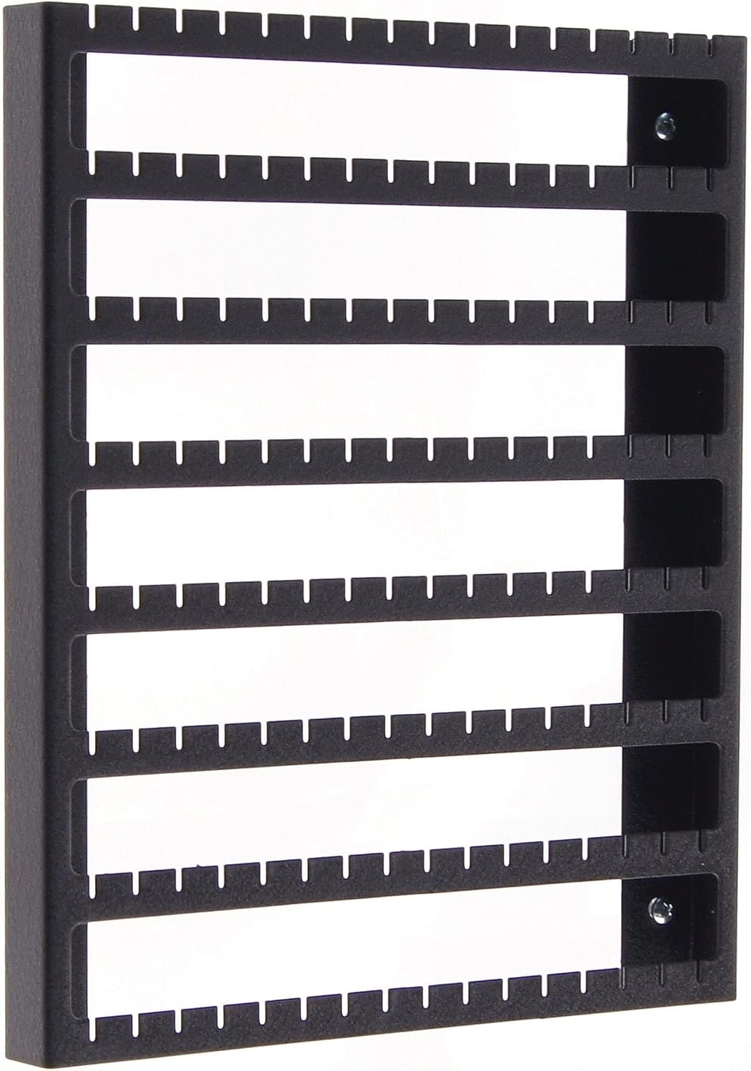 Angelynn's Wall Mounted Earring Holder Organizer Display for Women Small Earrings ONLY, Post Stud Dangle Pierced Earrings, Hanging Closet Jewelry Storage Rack, Luka Black 9"x11"