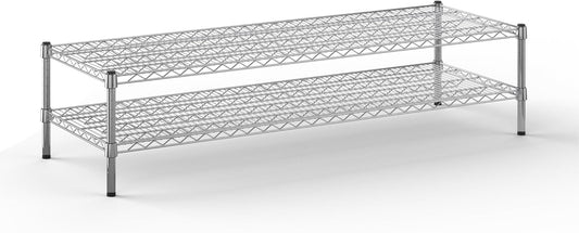 21" Deep x 60" Wide x 14" Height Wire Shelving Kit | 2-Tier | NSF Commercial Storage Rack Unit